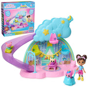 DREAMWORKS GABBY'S DOLLHOUSE playset frontal mostrando todas las piezas y funciones