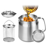 GADO front view of pot and basket shows durable stainless storage benefit