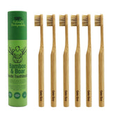 Gaia Guy mango de bambú frontal, diseño sólido y compostable