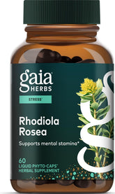 Gaia Herbs bottle front view showing product packaging and benefits