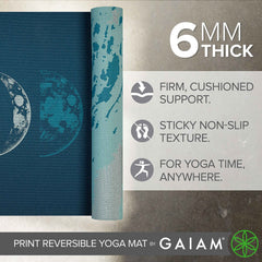 Gaiam lado invertido de la esterilla que muestra el patrón reversible y versatilidad