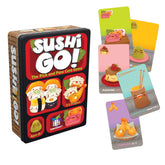 Gamewright Sushi Go empaque frontal mostrando diseño y facilidad de transporte