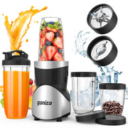 Ganiza blender front view showing compact design and controls for versatile blending