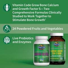 Garden of Life etiqueta con ingredientes y beneficios clave visibles