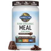 Garden of Life envase frontal mostrando sabor chocolate y beneficios