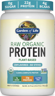 Garden of Life front packaging showing organic vegan protein benefits