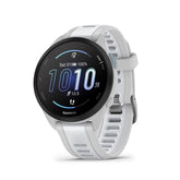 Garmin Forerunner 165 vista frontal con pantalla brillante y lectura clara