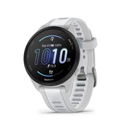 Garmin Forerunner 165 vista frontal con pantalla brillante y lectura clara