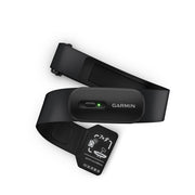 Garmin HRM 200 front view showing module and strap for reliable heart monitoring