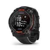 Garmin Instinct 3 Solar front view showing rugged case and display, durable protection