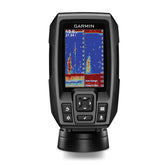 Garmin Striker 4 vista frontal pantalla clara y navegación fácil