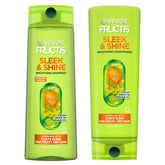 Garnier Fructis frontal mostrando kit anti-frizz y brillo