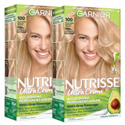 Garnier Nutrisse frente del empaque mostrando tono y beneficio nutritivo