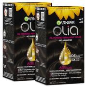 Garnier Olia frente del paquete mostrando tono y beneficios