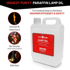 Gas One linterna exterior encendida usando el aceite, crea ambiente calido