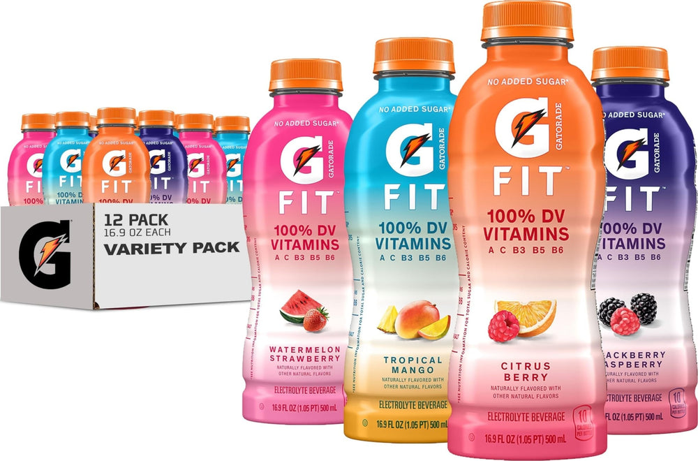 Gatorade Fit frontal mostrando el pack y fácil transporte