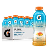 Gatorade Fit front packaging showing tropical mango label and clear bottle for quick ID and hydration