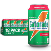 Gatorade pack frontal mostrando 18 latas listo para almacenamiento