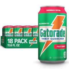 Gatorade pack frontal mostrando 18 latas listo para almacenamiento