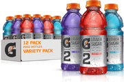 Gatorade G2 pack frontal mostrando las 12 botellas y variedad de sabores