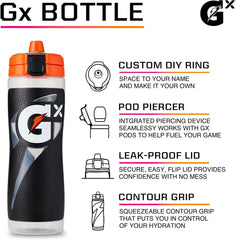 Gatorade tapa abierta con válvula de alto flujo que evita derrames al beber