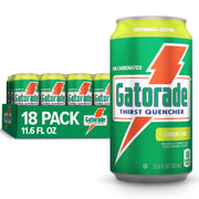 Gatorade lata frontal limón-lima mostrando la marca y refresco
