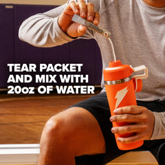 Gatorade Zero bebida preparada en botella siendo usada durante entrenamiento para reponer electrolitos