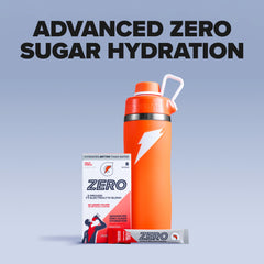 Gatorade Zero sobre junto a una mano para comparar tamaño y portabilidad práctica