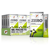 Gatorade Zero frente del empaque mostrando los 96 sobres y beneficios