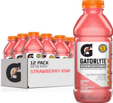 Gatorlyte front packaging showing 12 bottles and strawberry kiwi flavor benefit