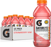 Gatorlyte front packaging showing 12 bottles and strawberry kiwi flavor benefit