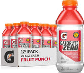 Gatorade Gatorlyte Zero front packaging showing 12-pack benefits and no sugar