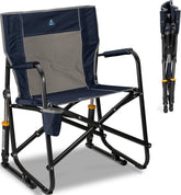 GCI Outdoor vista frontal de la Freestyle Rocker mostrando estabilidad y confort