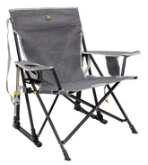 GCI Outdoor Kickback Rocker front view showing stable seat and beverage access