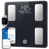 GE báscula frontal con pantalla LED visible y lectura rápida