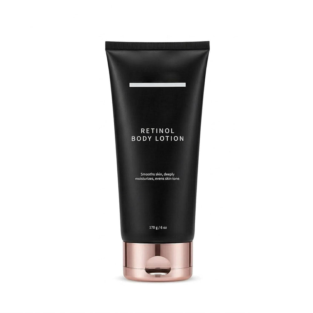 Generic frasco frontal de retinol mostrando la etiqueta y beneficio hidratante
