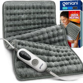 GENIANI front view of the heating pad showing product and label, highlighting cozy comfort