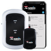 Genie Aladdin front kit view showing compact controller and components for easy upgrade