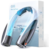 GENVU front view of neck fan showing ergonomic curve and vents for comfort