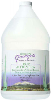 George's aloe bottle front label clear view and easy identification