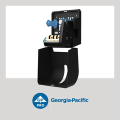 Georgia‑Pacific detalle de la pala push paddle que facilita la extracción manual de toallas