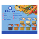 Gerber front packaging showing Stage 2 fruit and veggie convenience