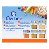 Gerber front packaging showing variety pack and stage information for easy selection
