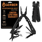Gerber Suspension NXT front view showing compact black frame and pocket clip, reliable everyday carry