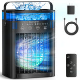 GEYUUM front view shows compact desktop cooler and fan for personal cooling