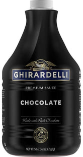 Ghirardelli front packaging showing 87.3 oz container and clear product identity for reliability