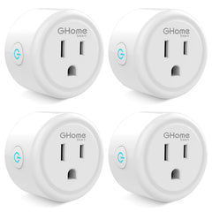 GHome Smart enchufe frontal mostrando diseño compacto y fácil instalación