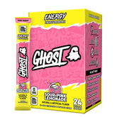 GHOST front box Pink Lemonade showing 24 sticks and portable benefit
