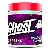 GHOST envase frontal mostrando diseño y sabor Welch's Grape para elegir con confianza