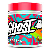 GHOST tarro frente mostrando 30 porciones y sabor Orange Cream, práctico y llamativo